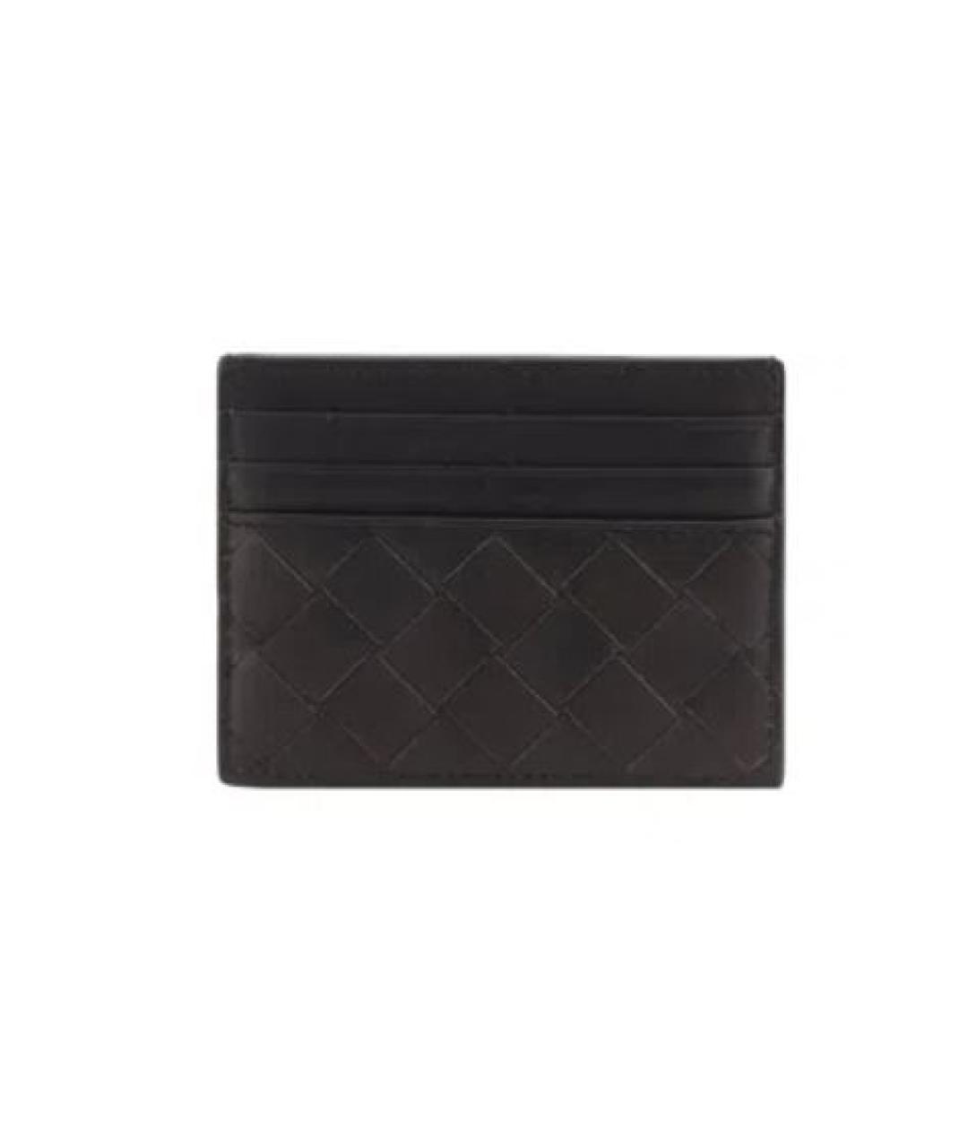 BOTTEGA VENETA Черный кожаный кардхолдер, фото 2