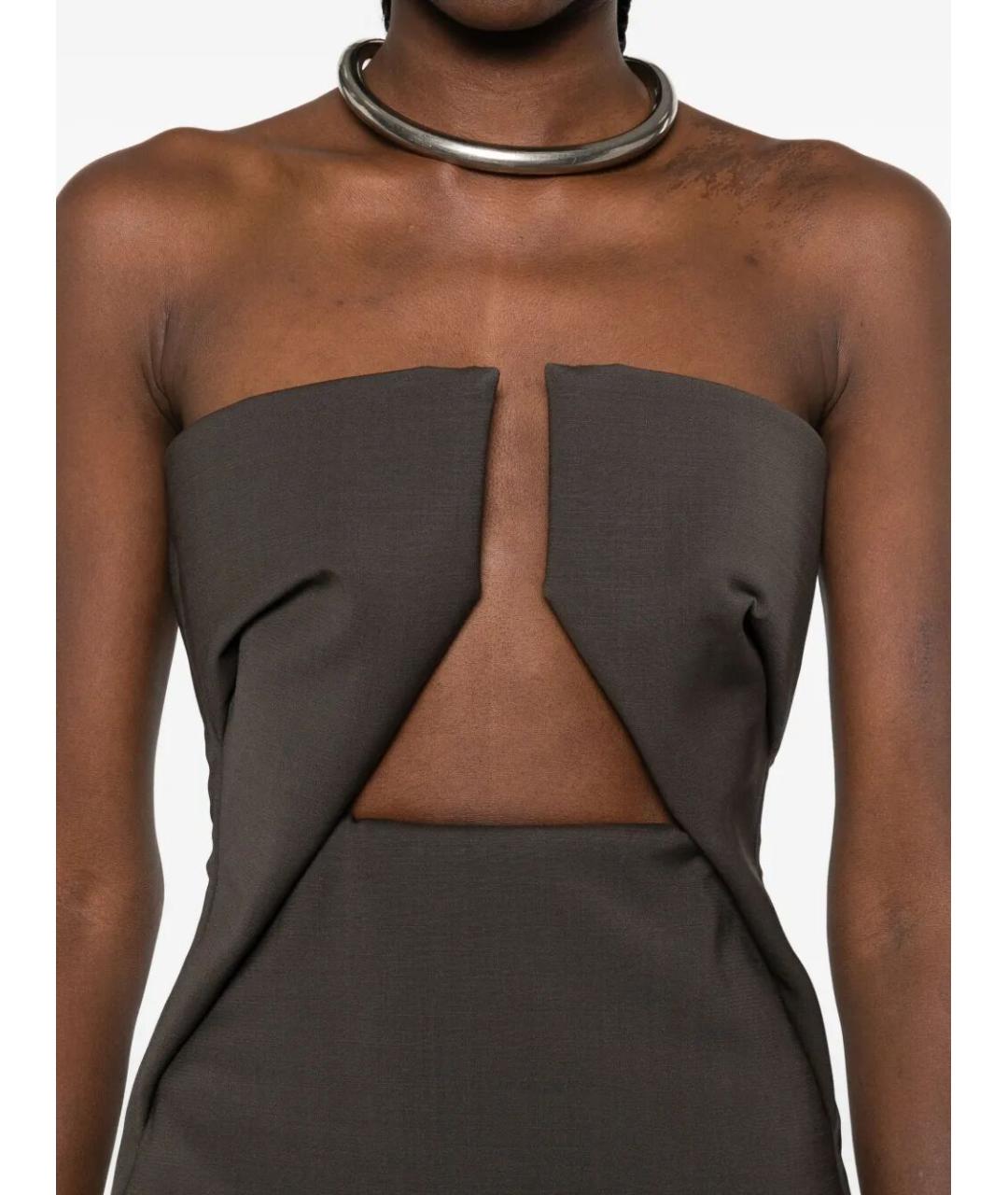 RICK OWENS Серое повседневное платье, фото 3