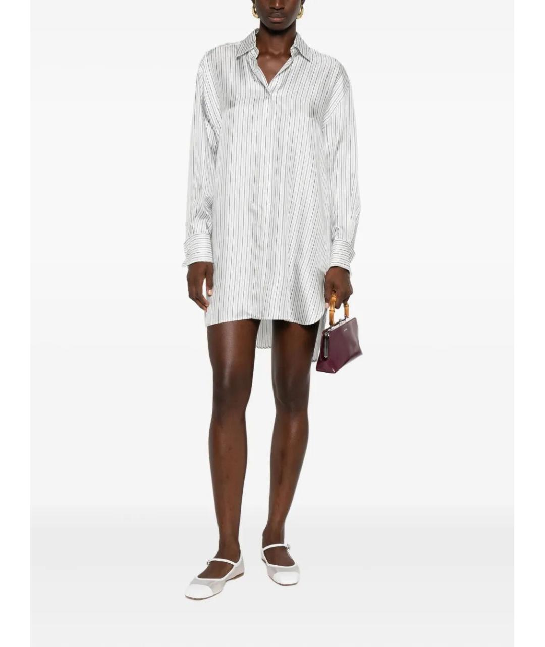 MAX MARA Белая шелковая рубашка, фото 4