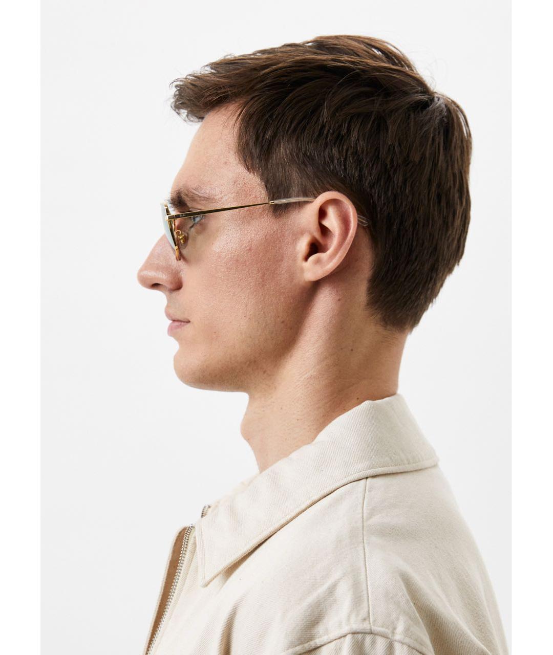 RAY BAN Золотые металлические солнцезащитные очки, фото 2