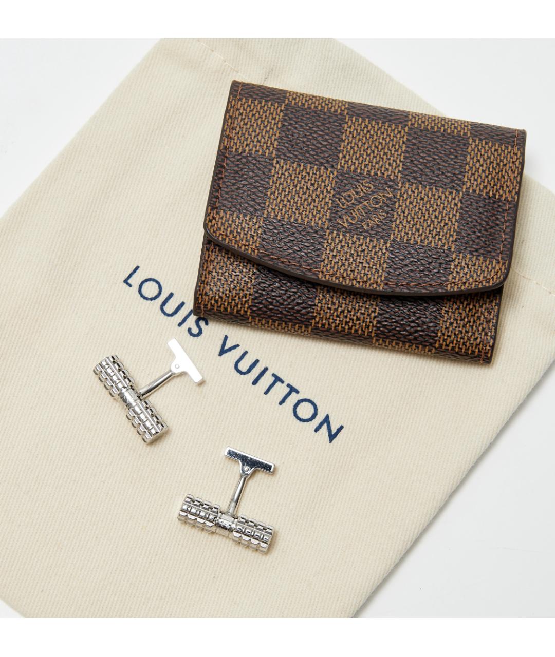 LOUIS VUITTON Серебряные металлические запонки, фото 4