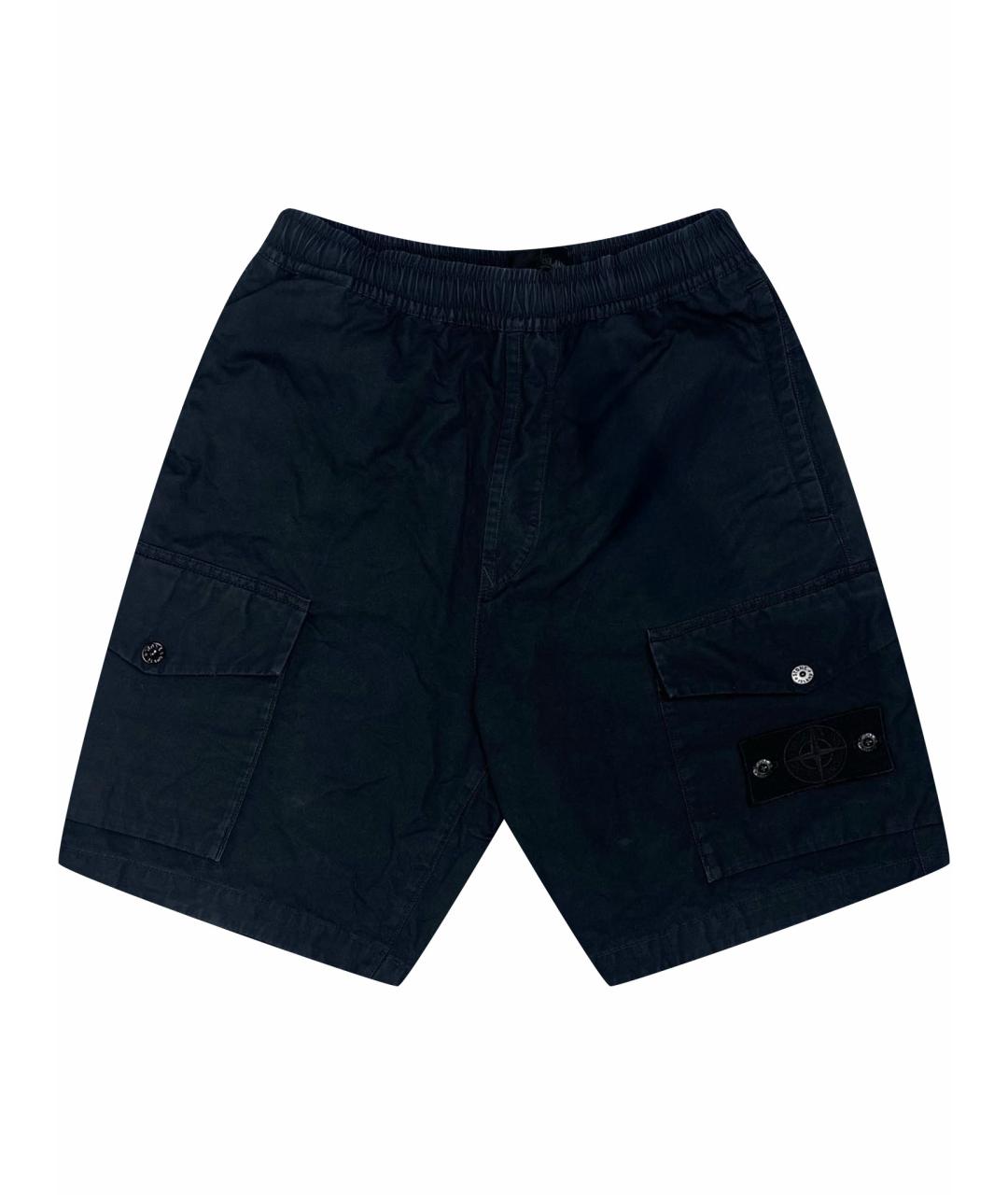 STONE ISLAND Черные шорты, фото 1