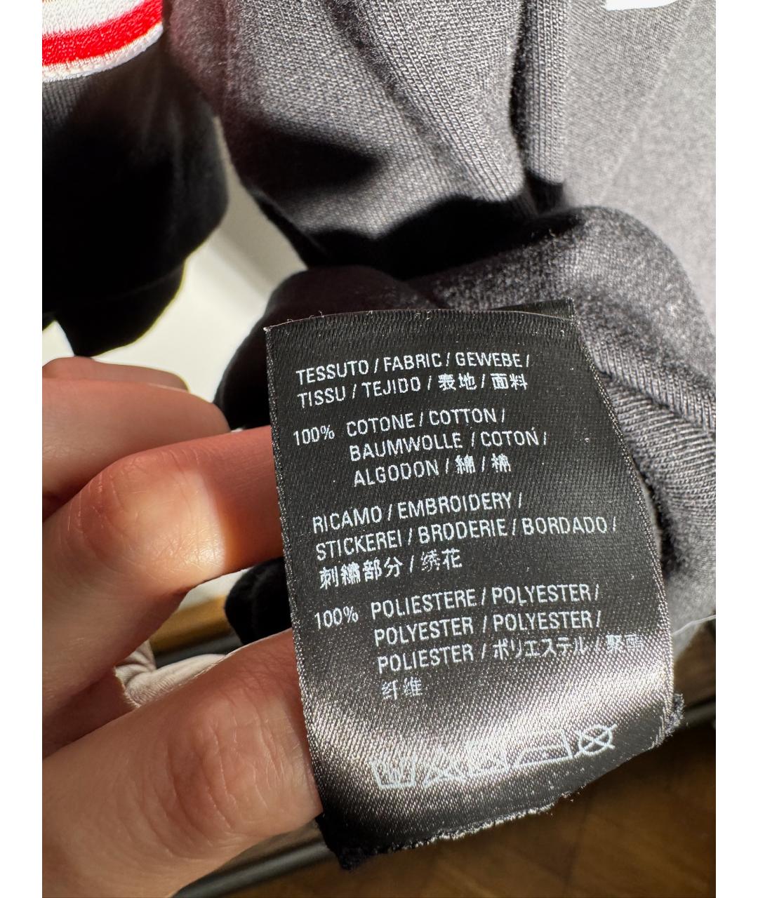 BALENCIAGA Черная хлопковая футболка, фото 7
