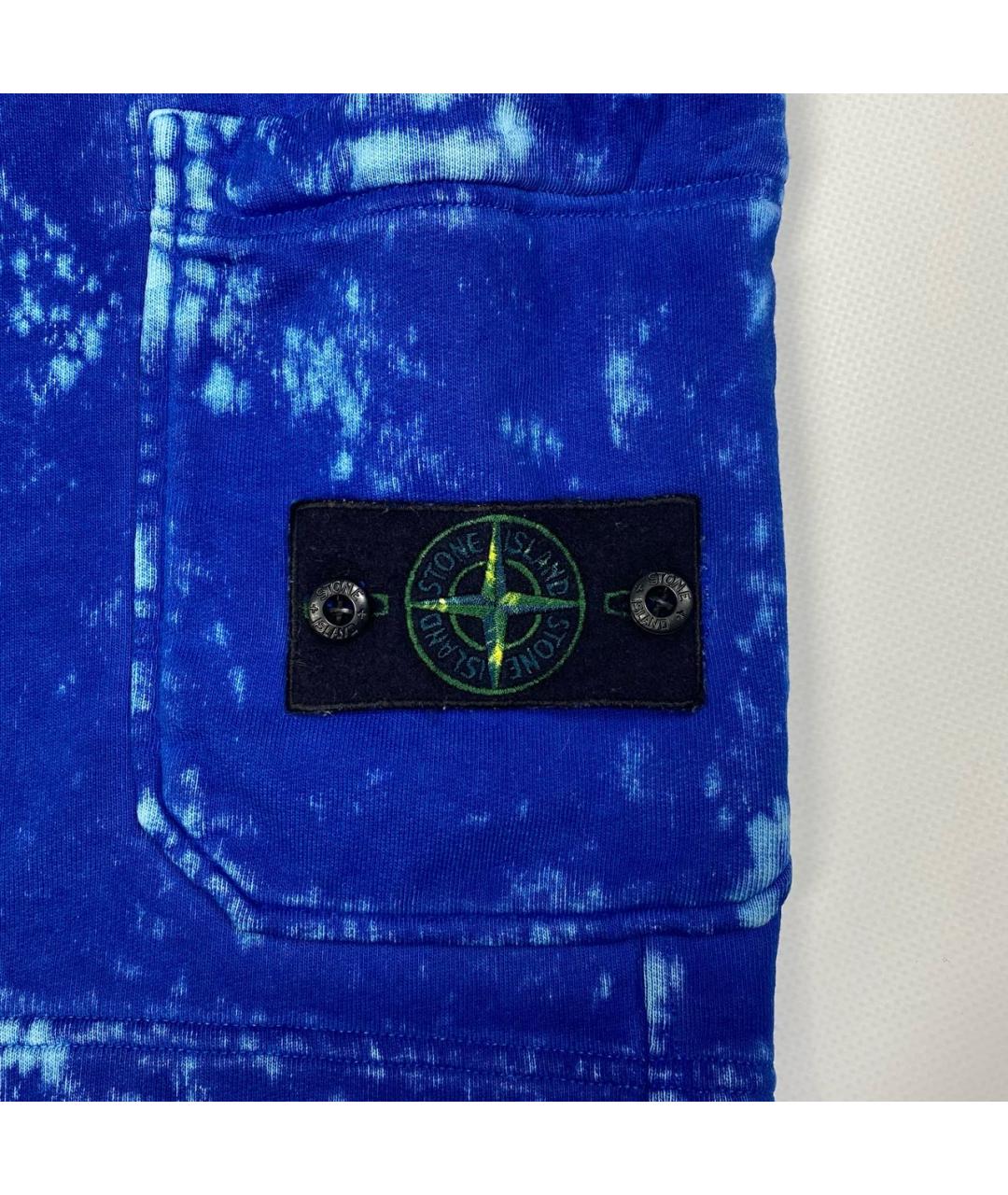 STONE ISLAND Синие хлопковые шорты, фото 4