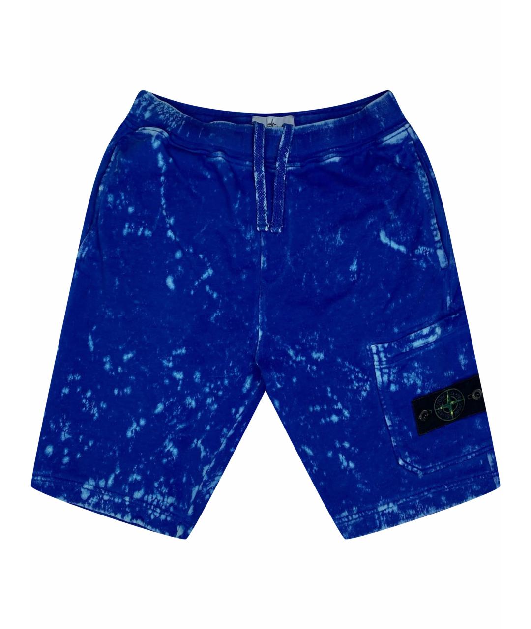 STONE ISLAND Синие хлопковые шорты, фото 1
