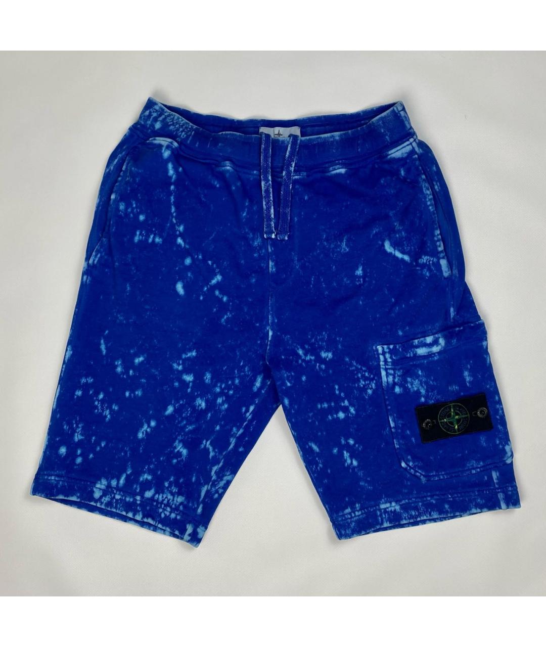 STONE ISLAND Синие хлопковые шорты, фото 6
