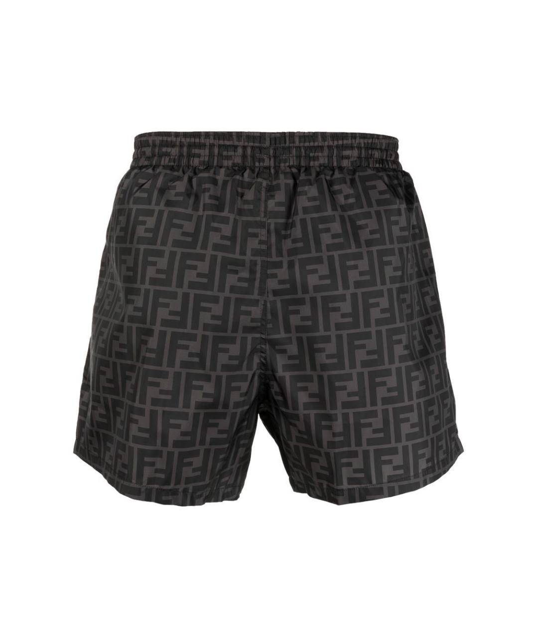 FENDI Черные полиэстеровые плавки, фото 3