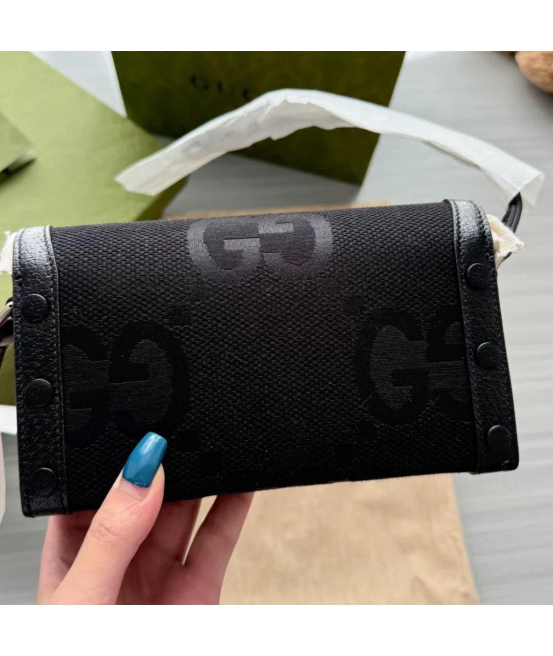 GUCCI Черная бархатная сумка на плечо, фото 5