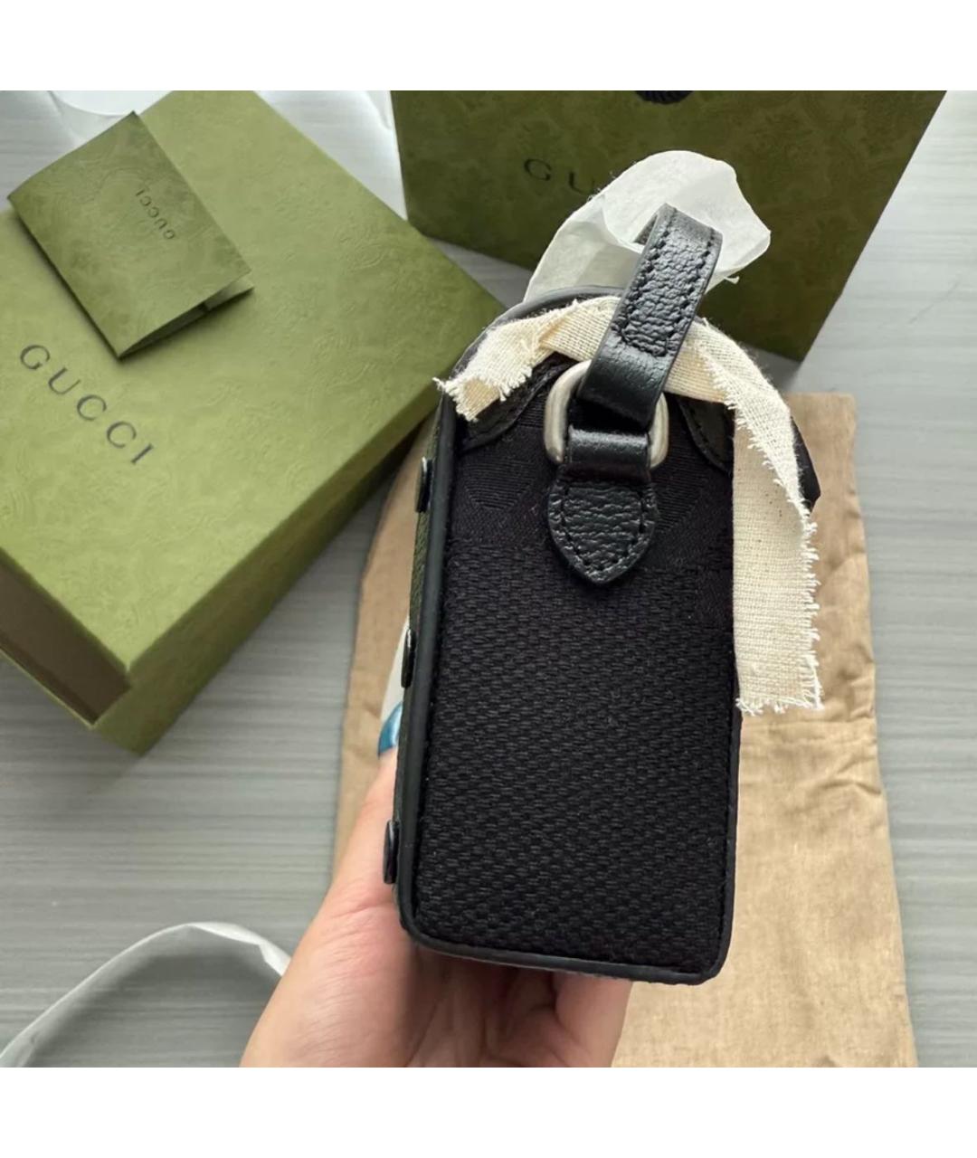 GUCCI Черная бархатная сумка на плечо, фото 4