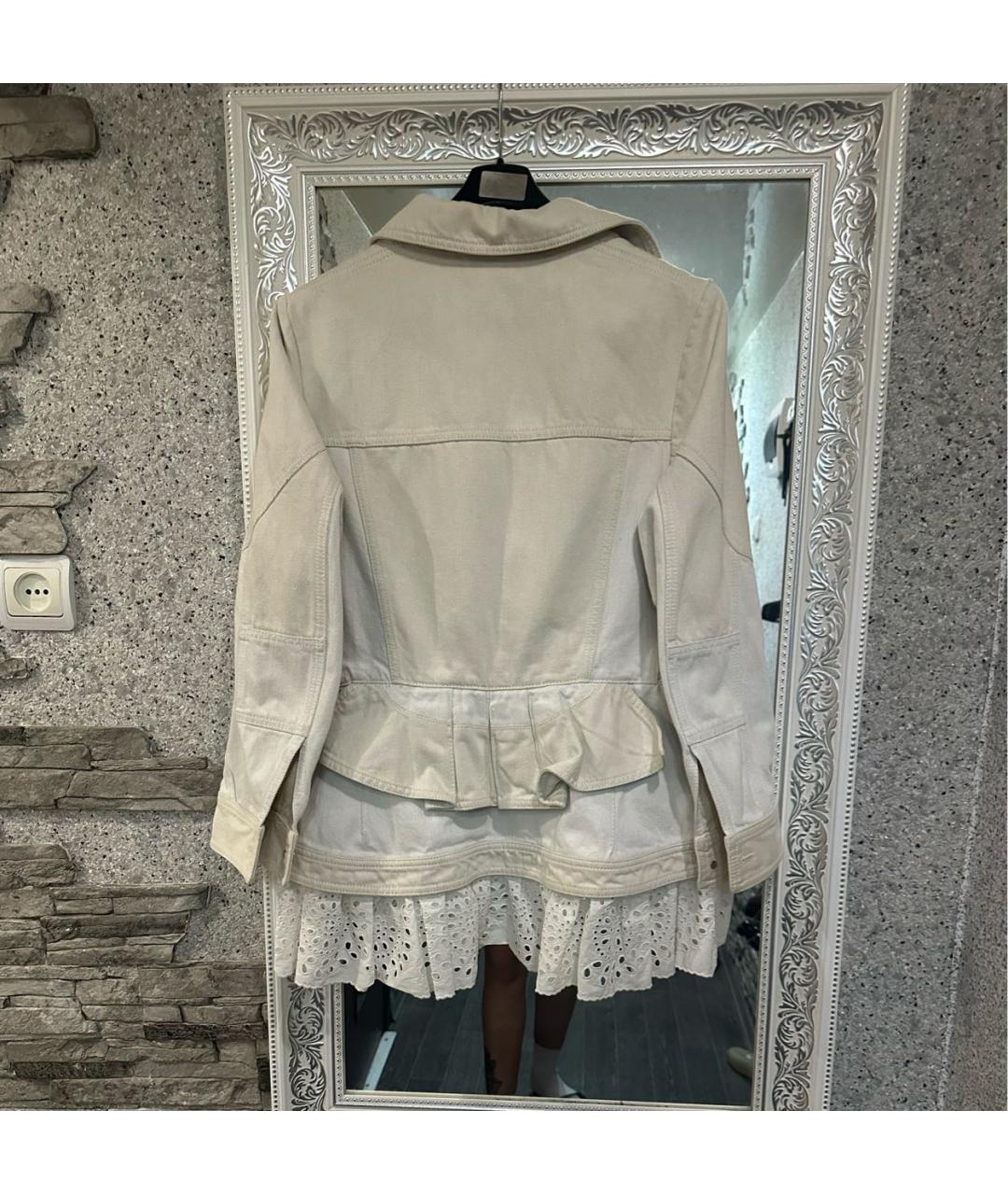 ALEXANDER MCQUEEN Бежевая деним куртка, фото 2