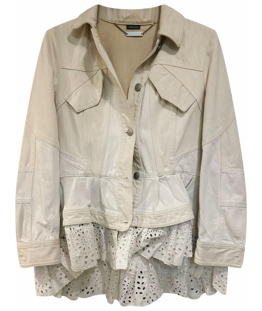 ALEXANDER MCQUEEN Бежевая деним куртка, фото 1