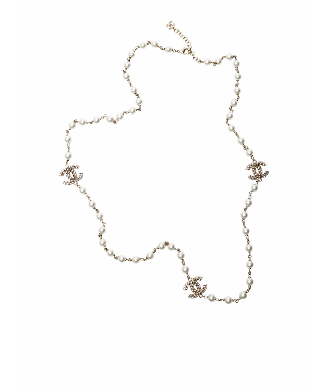 CHANEL Бежевое жемчужное колье, фото 1