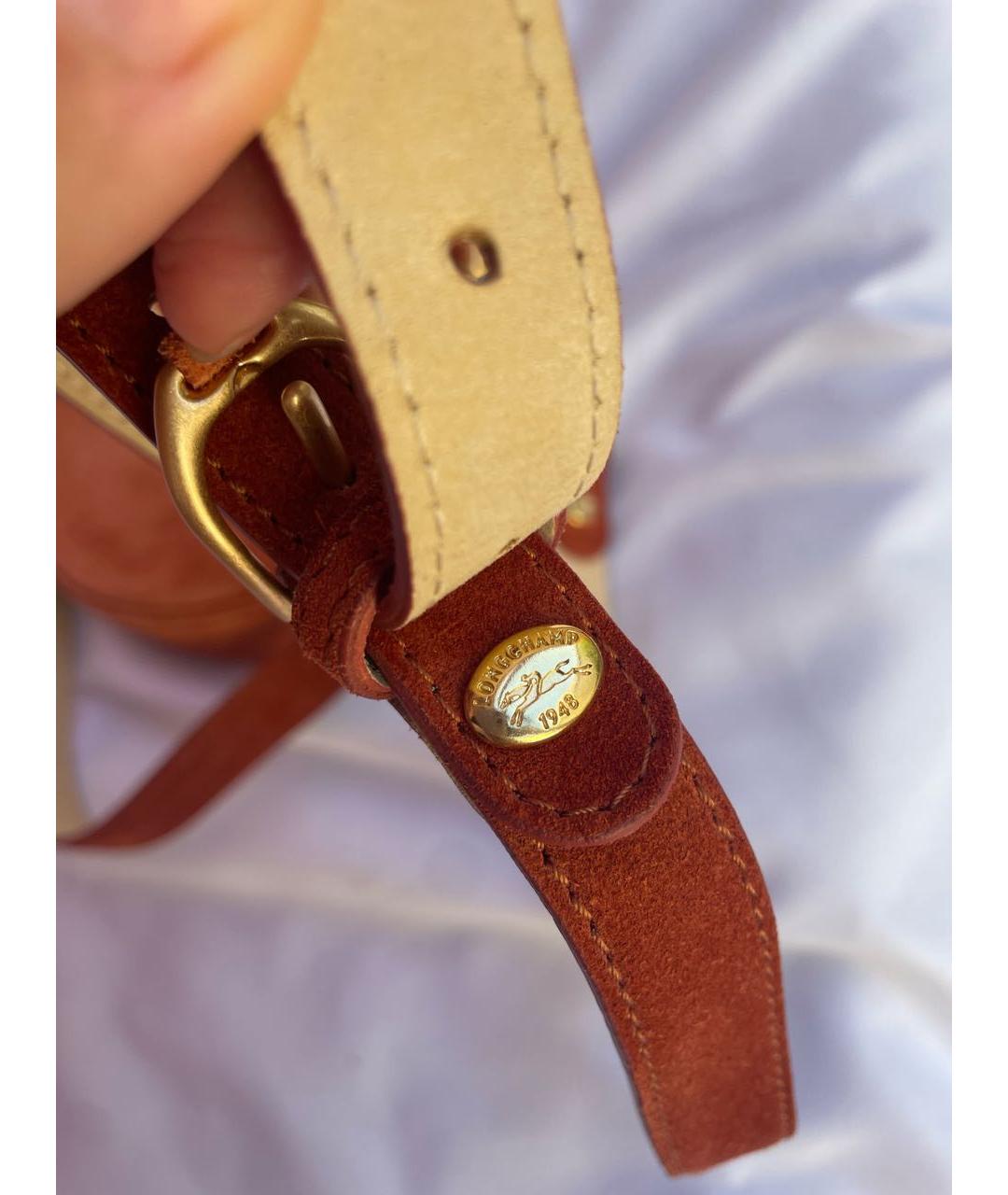 LONGCHAMP Оранжевая замшевая сумка через плечо, фото 3