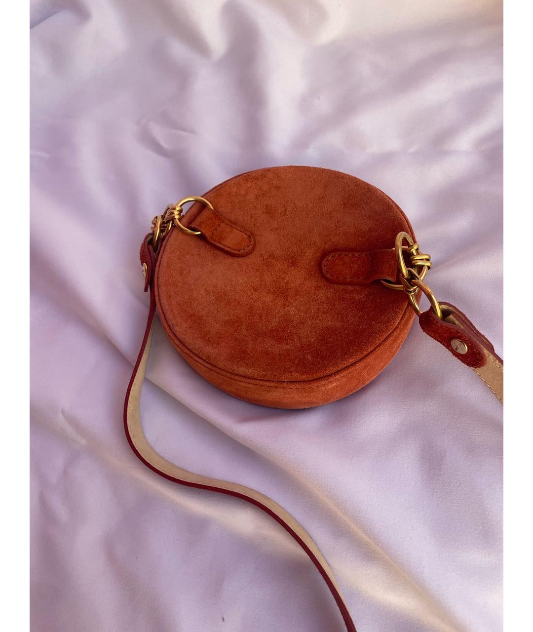 LONGCHAMP Оранжевая замшевая сумка через плечо, фото 4