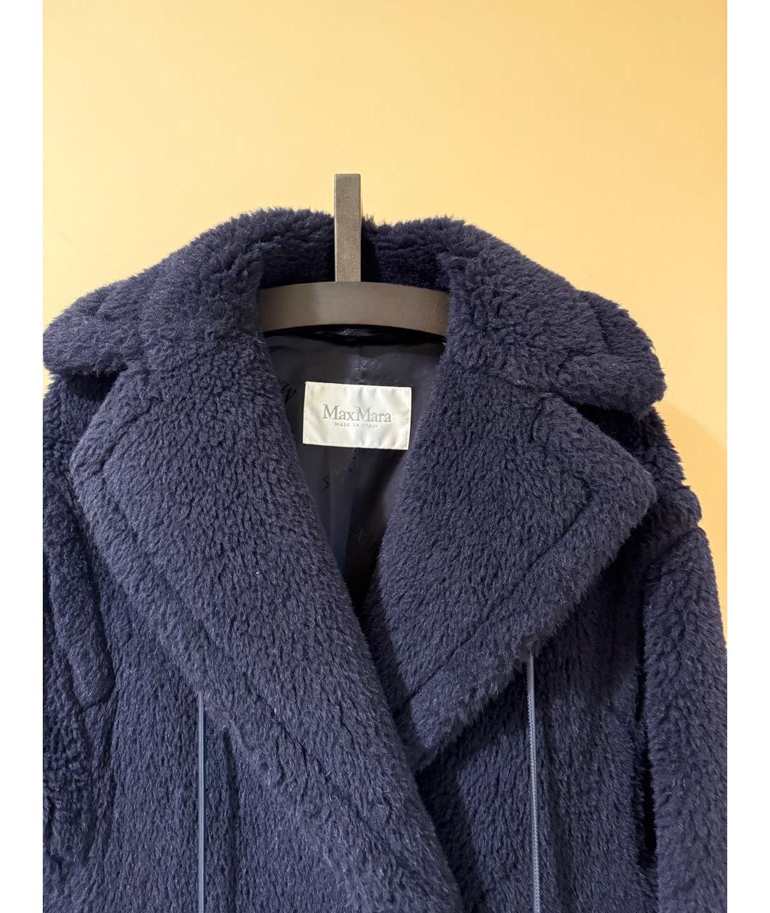 MAX MARA Темно-синяя шуба, фото 4
