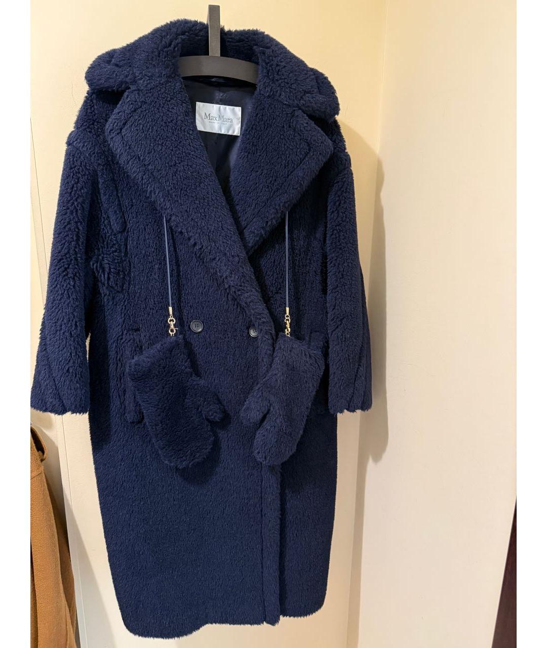 MAX MARA Темно-синяя шуба, фото 7