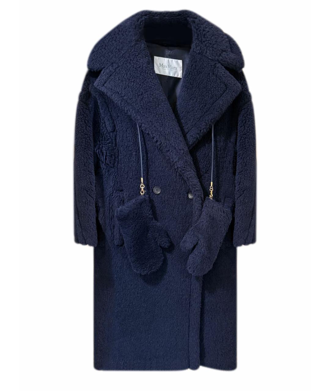 MAX MARA Темно-синяя шуба, фото 1