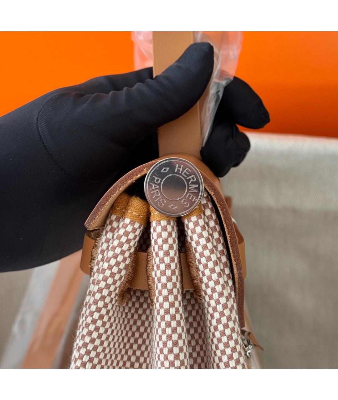 HERMES Коричневая кожаная сумка через плечо, фото 7