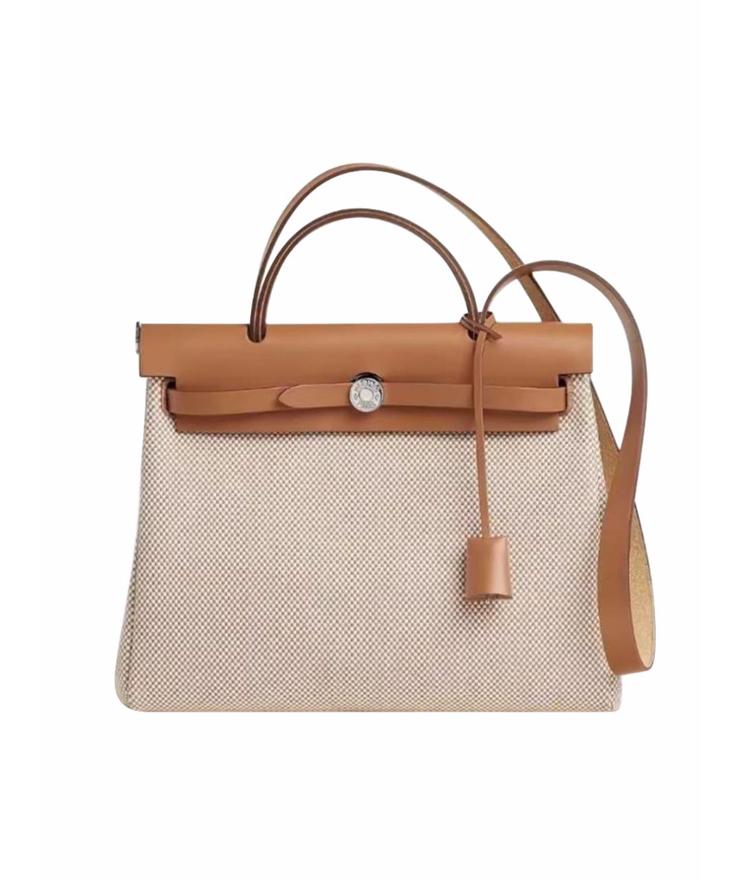 HERMES Коричневая кожаная сумка через плечо, фото 1