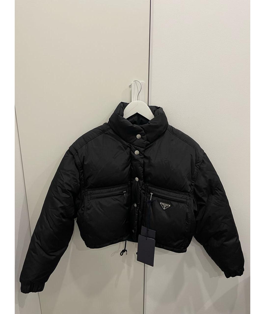 PRADA Черная полиамидовая куртка, фото 9