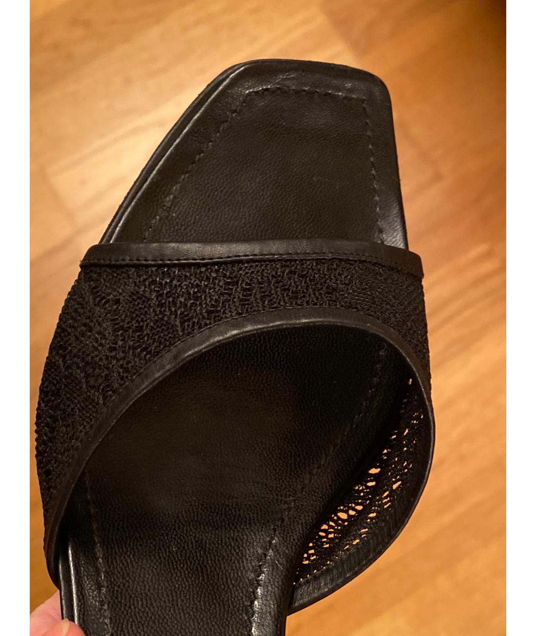 CASADEI Черные кожаные босоножки, фото 6