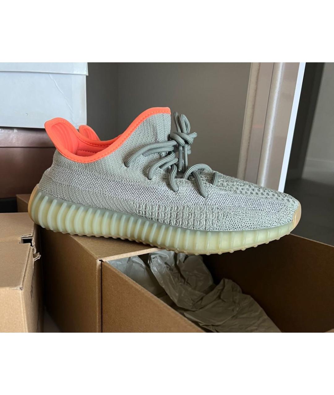 ADIDAS YEEZY Серые текстильные кроссовки, фото 5