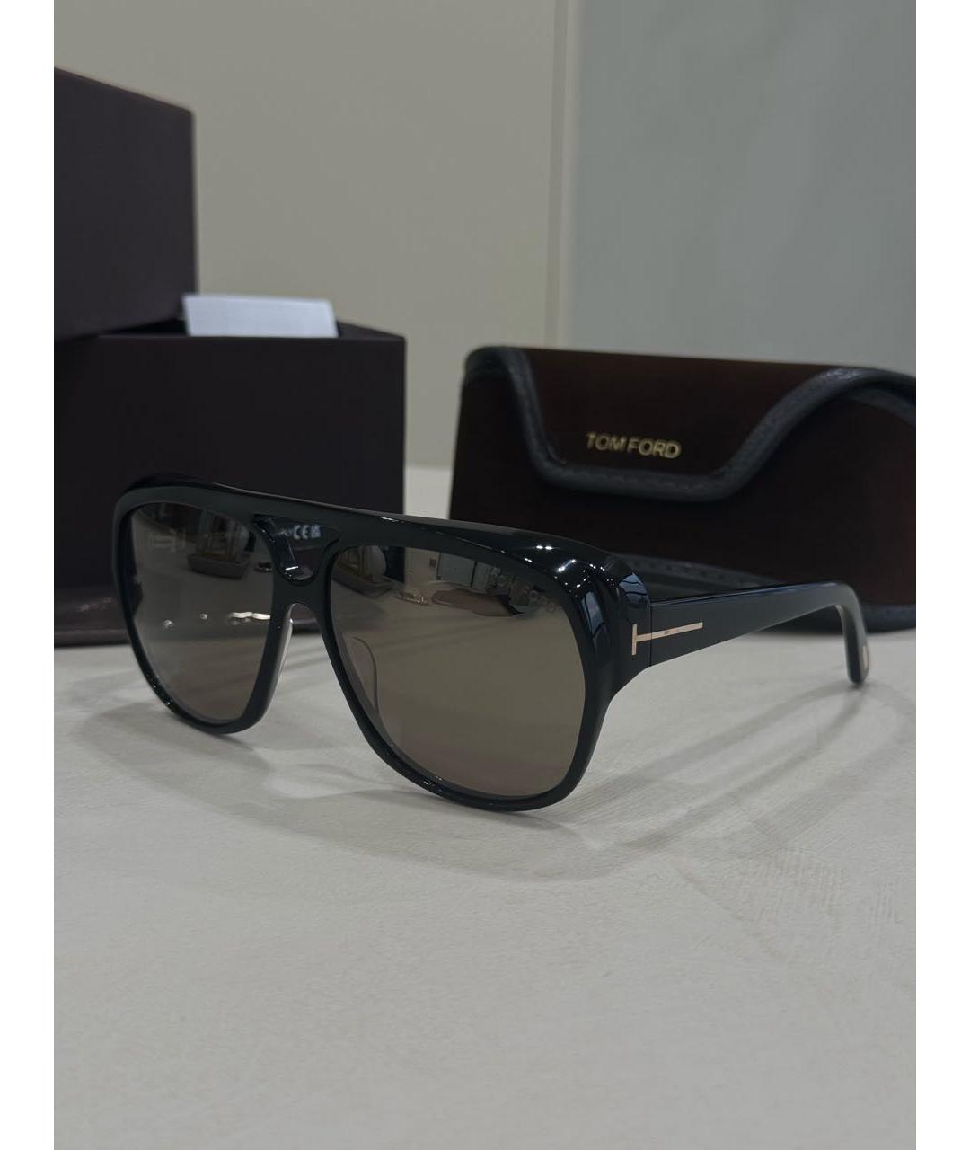 TOM FORD Черные пластиковые солнцезащитные очки, фото 6