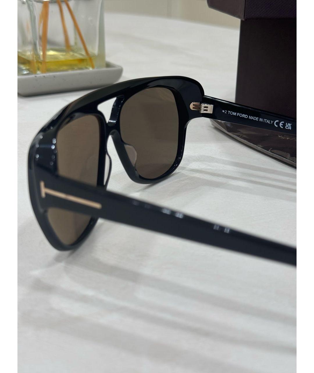 TOM FORD Черные пластиковые солнцезащитные очки, фото 4