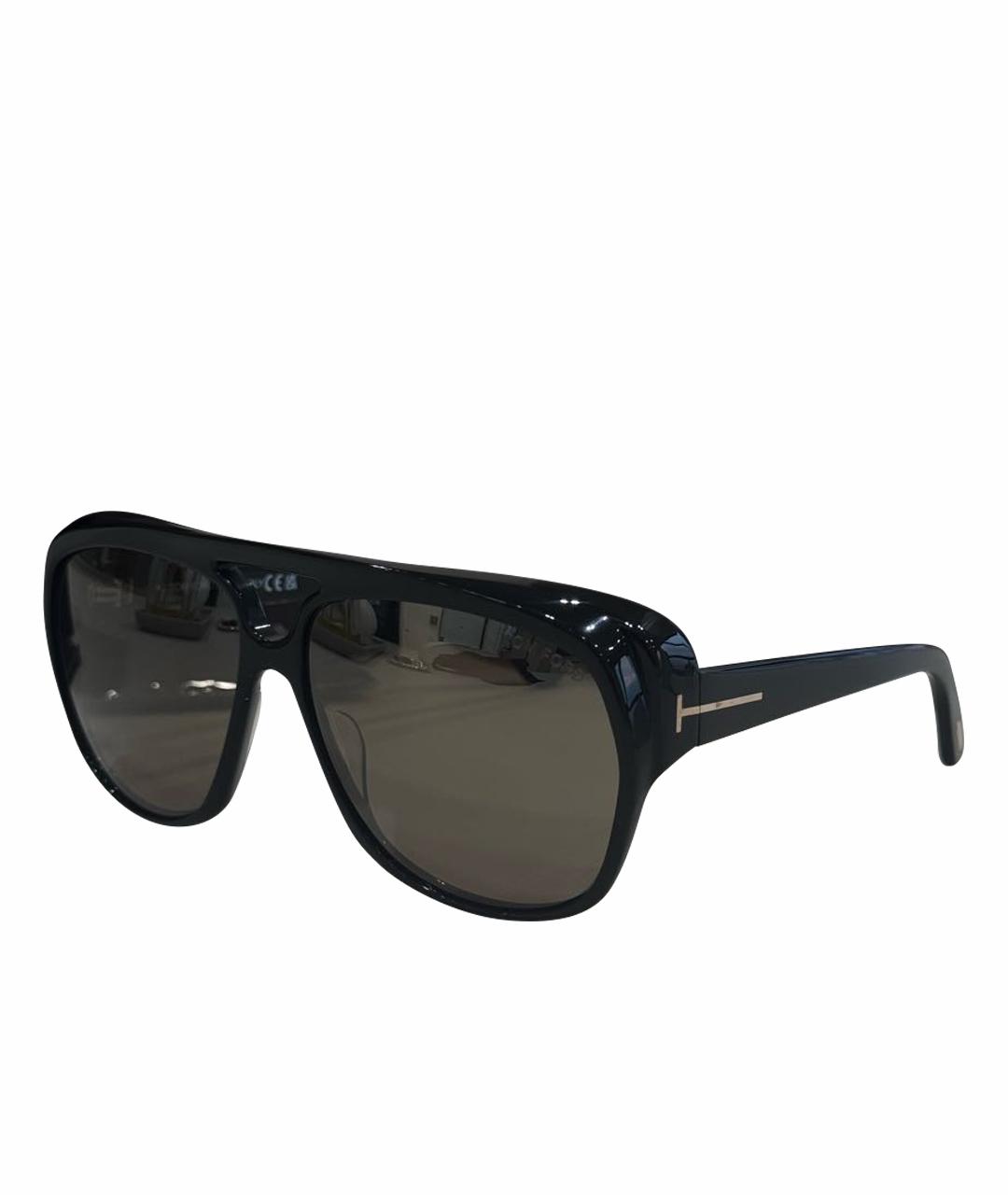 TOM FORD Черные пластиковые солнцезащитные очки, фото 1