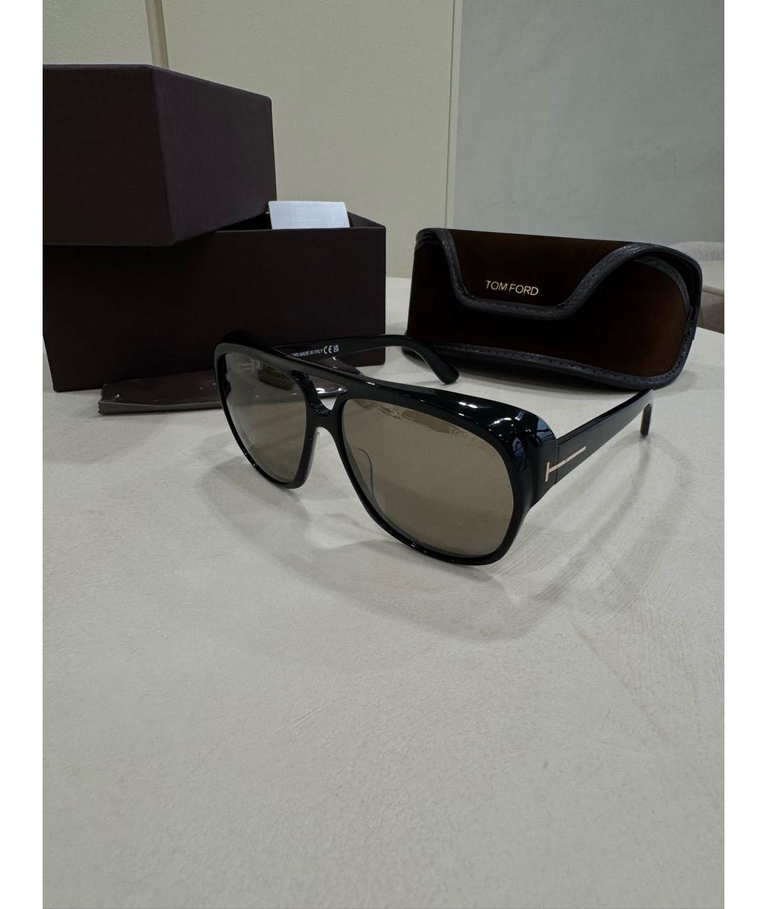 TOM FORD Черные пластиковые солнцезащитные очки, фото 3