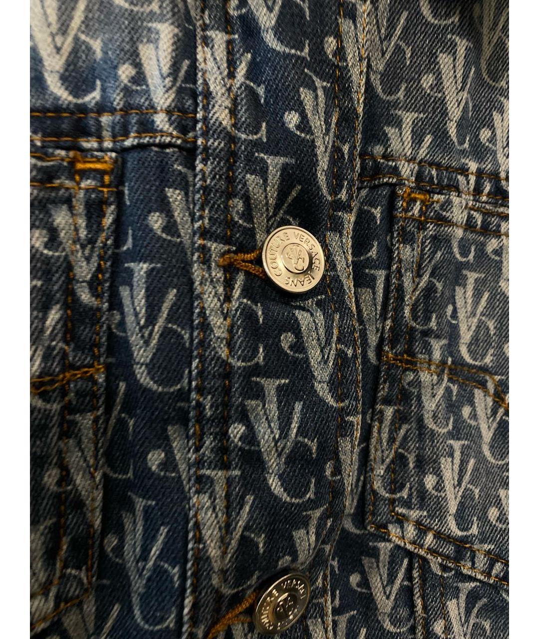VERSACE JEANS COUTURE Синяя деним куртка, фото 4