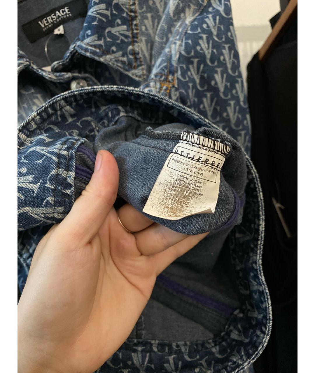 VERSACE JEANS COUTURE Синяя деним куртка, фото 5