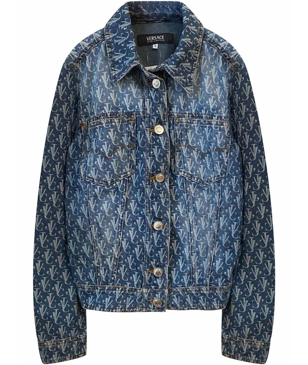 VERSACE JEANS COUTURE Синяя деним куртка, фото 1