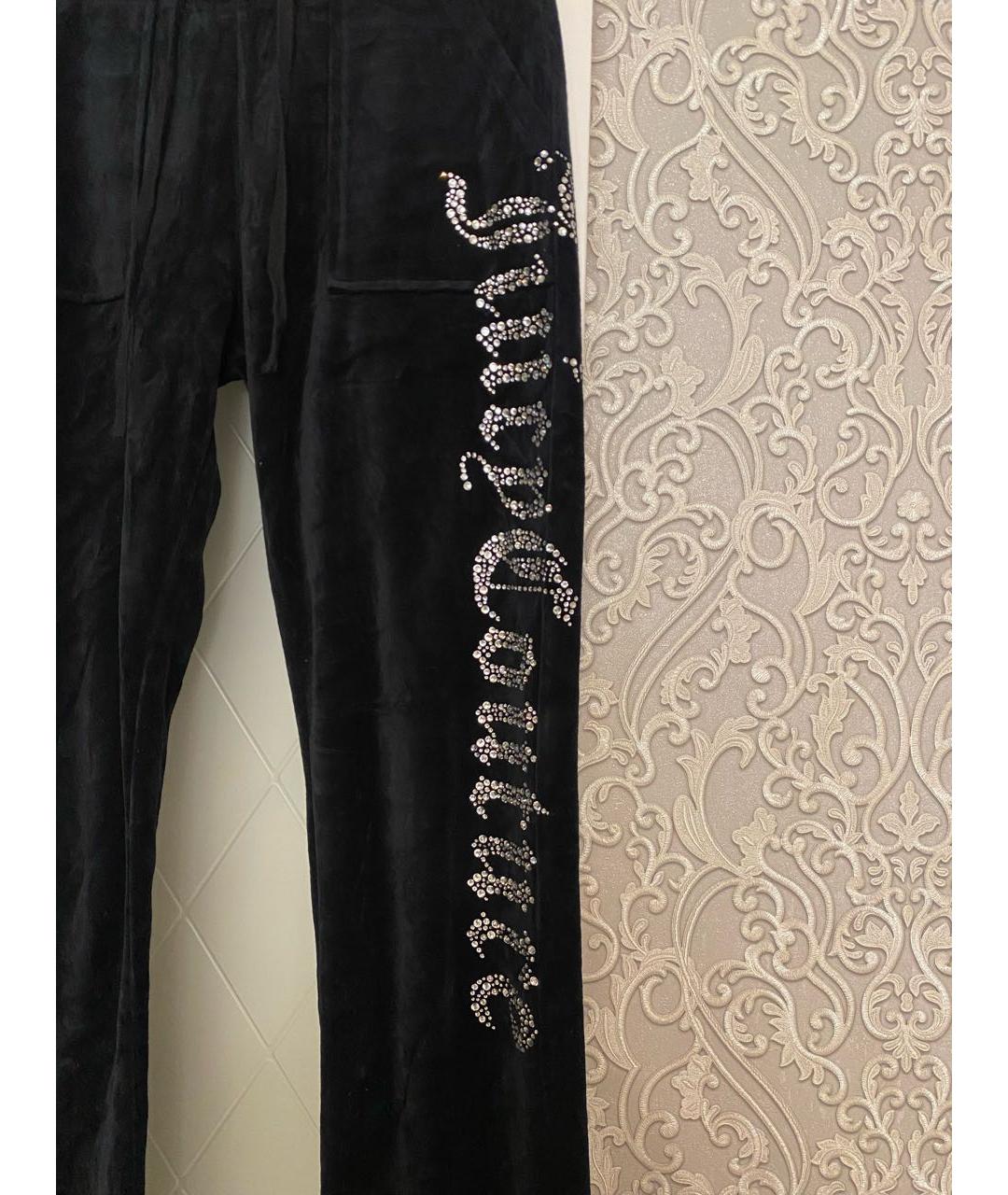 JUICY COUTURE Черные бархатные спортивные брюки и шорты, фото 4
