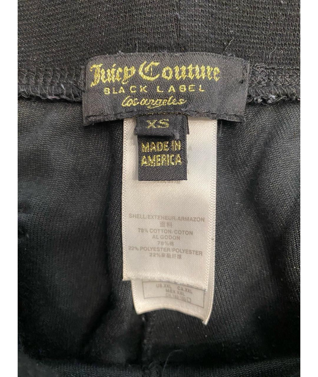 JUICY COUTURE Черные бархатные спортивные брюки и шорты, фото 3