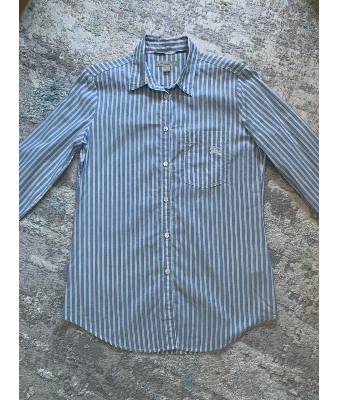 BURBERRY Голубая хлопковая рубашка, фото 2