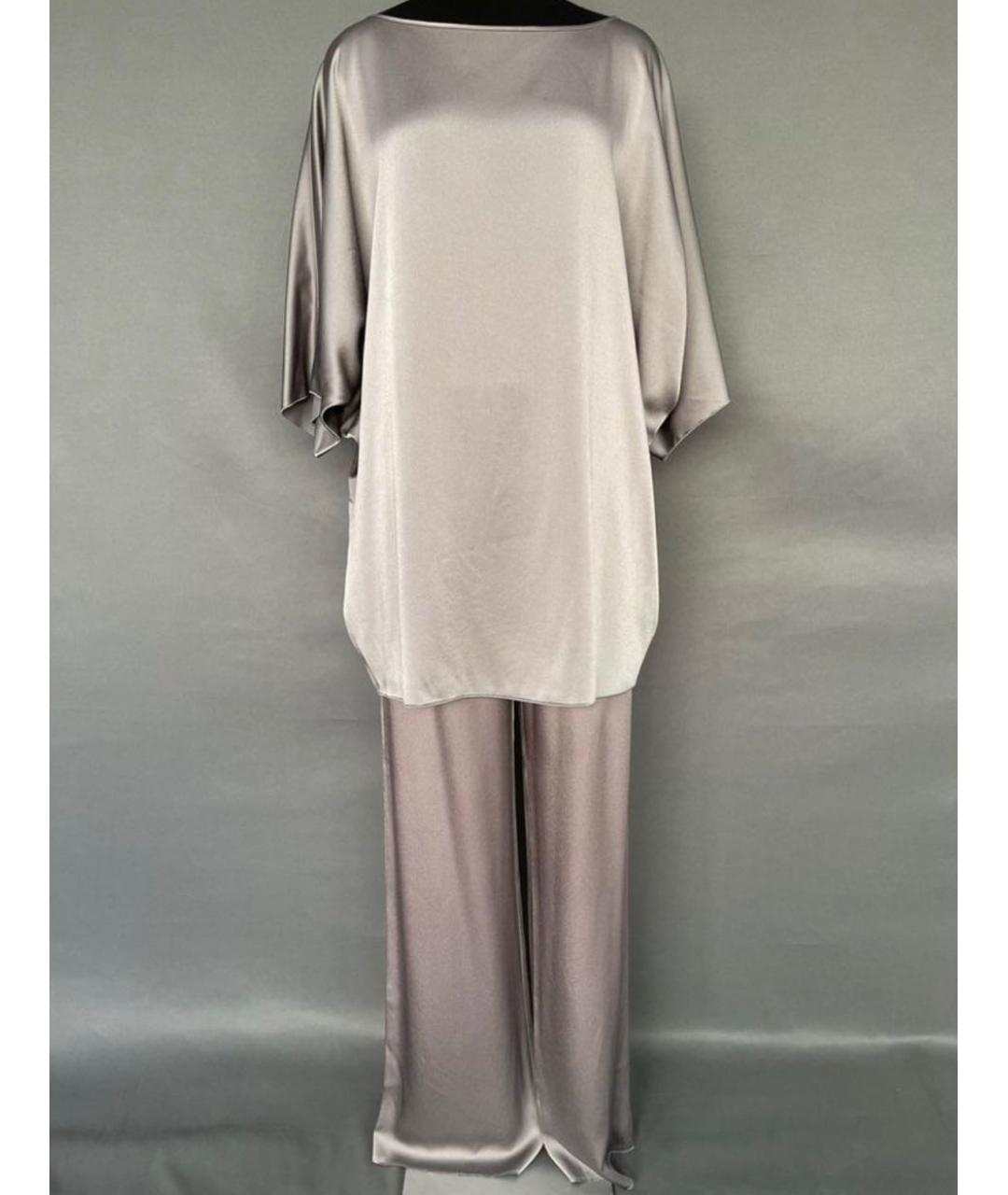 MAX MARA Бежевый ацетатный костюм с брюками, фото 7