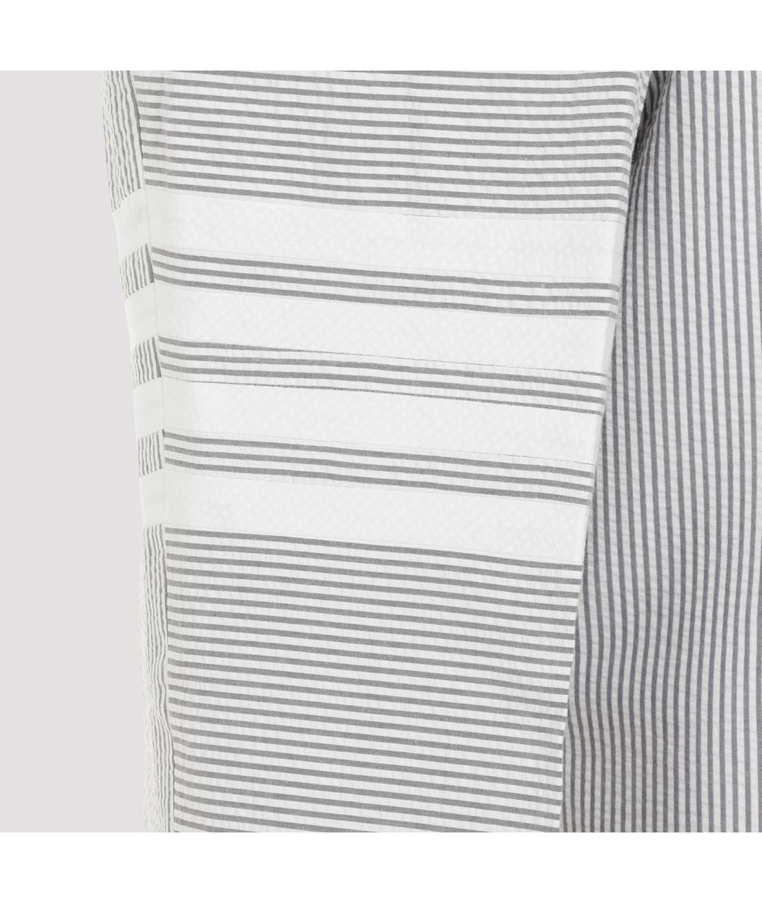 THOM BROWNE Серые хлопковые повседневные брюки, фото 6