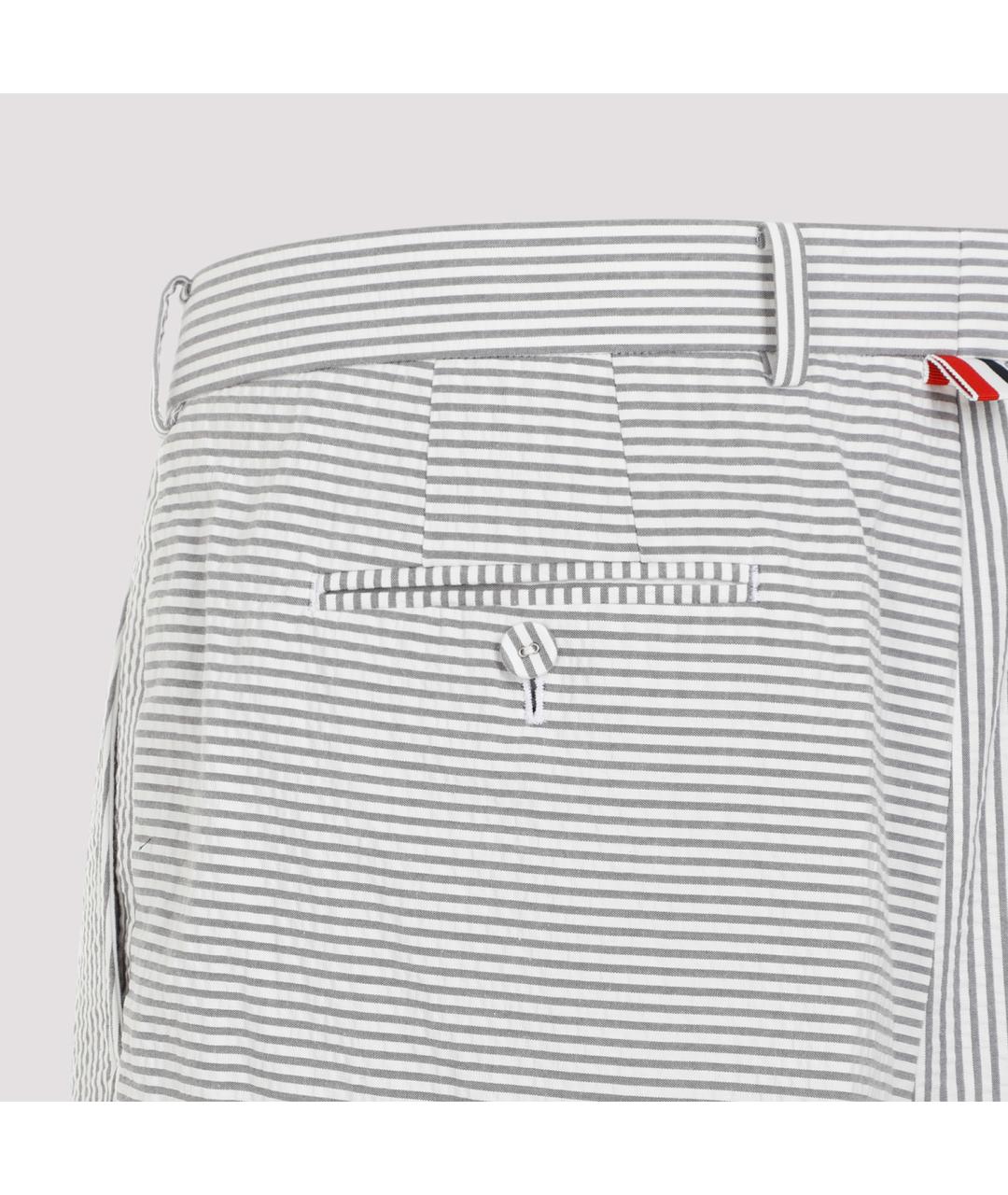 THOM BROWNE Серые хлопковые повседневные брюки, фото 5