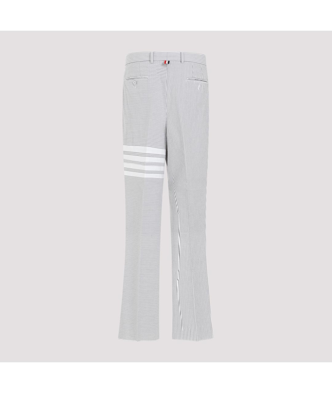 THOM BROWNE Серые хлопковые повседневные брюки, фото 3