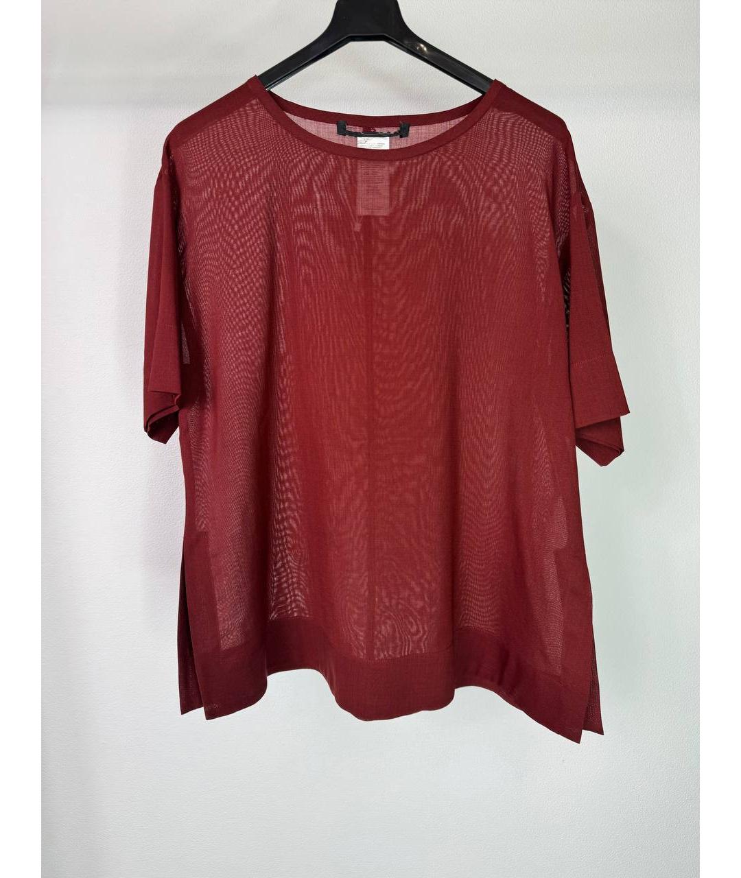 MAX MARA Бордовый полиэстеровый костюм с юбками, фото 9