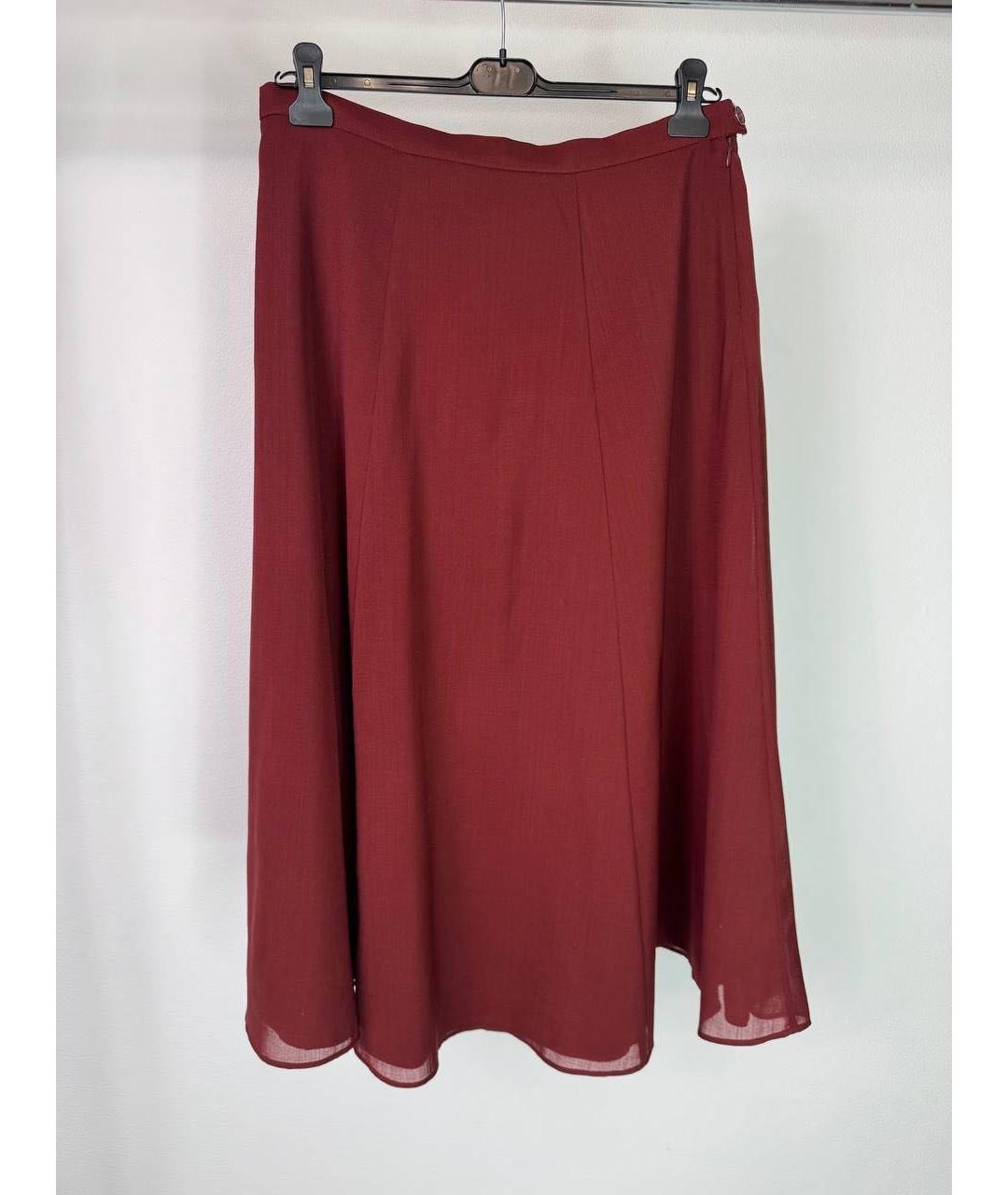 MAX MARA Бордовый полиэстеровый костюм с юбками, фото 2