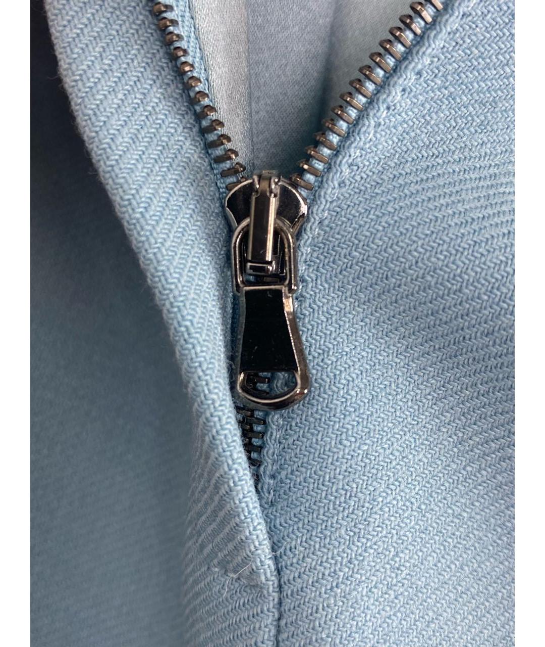 DOLCE&GABBANA Голубое шерстяное повседневное платье, фото 4