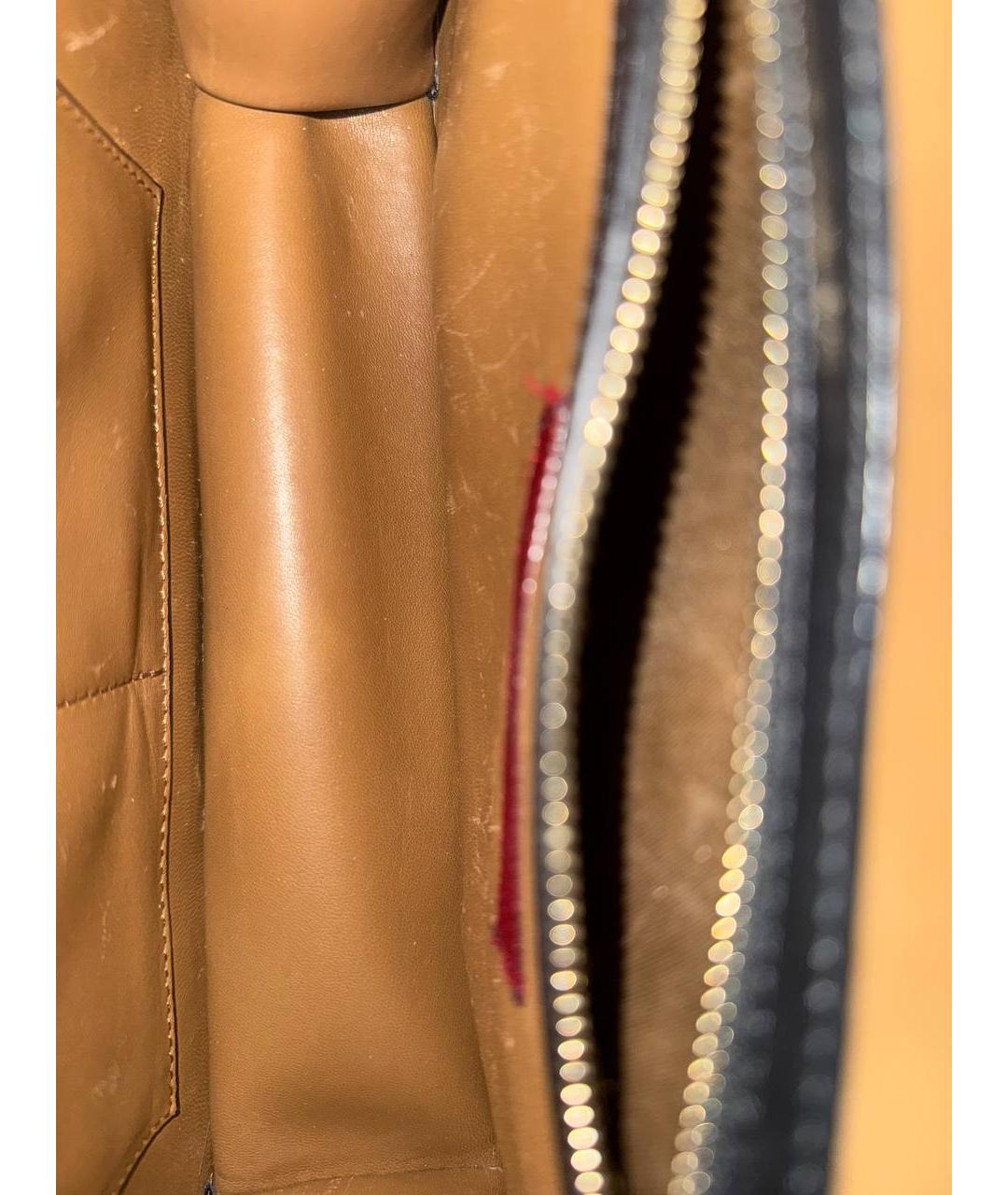 VALENTINO Коричневая кожаная сумка тоут, фото 4