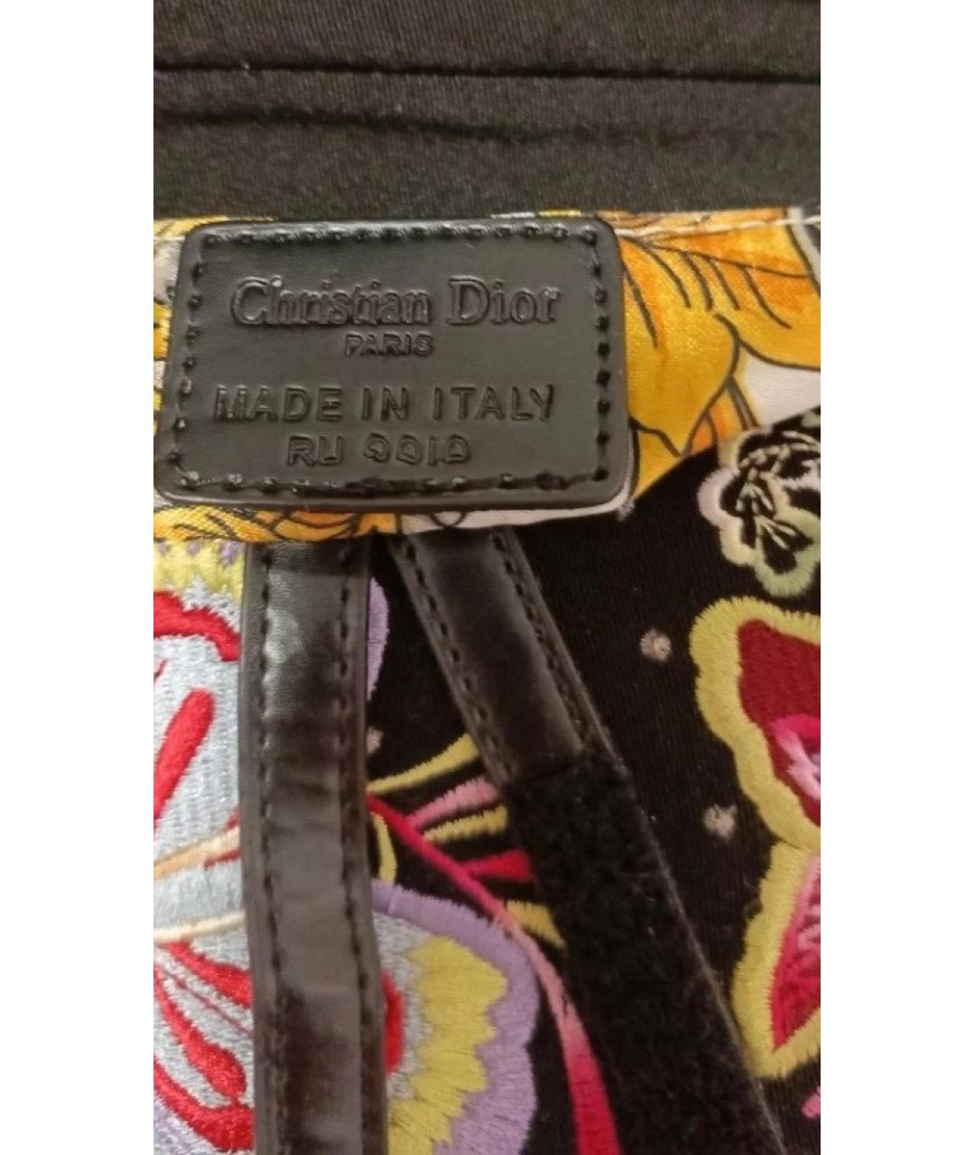CHRISTIAN DIOR Черная тканевая сумка с короткими ручками, фото 4