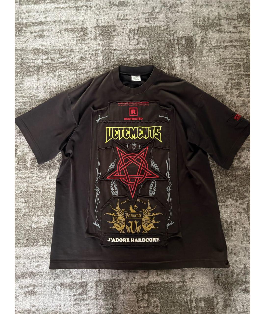 VETEMENTS Мульти хлопко-полиэстеровая футболка, фото 9
