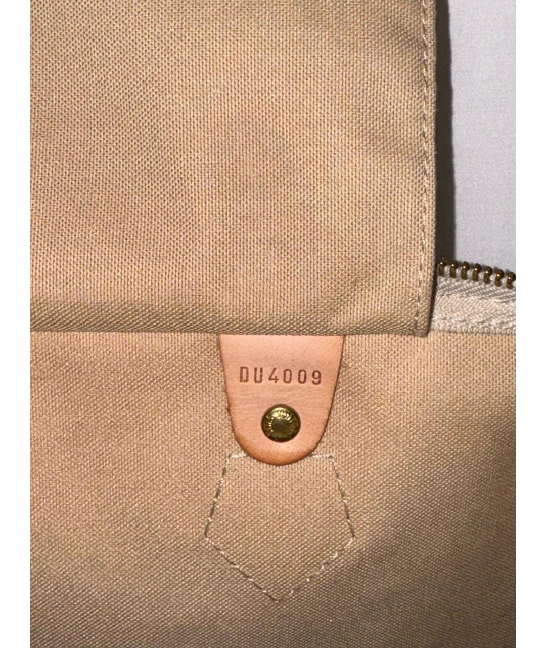 LOUIS VUITTON Бежевая тканевая сумка с короткими ручками, фото 8