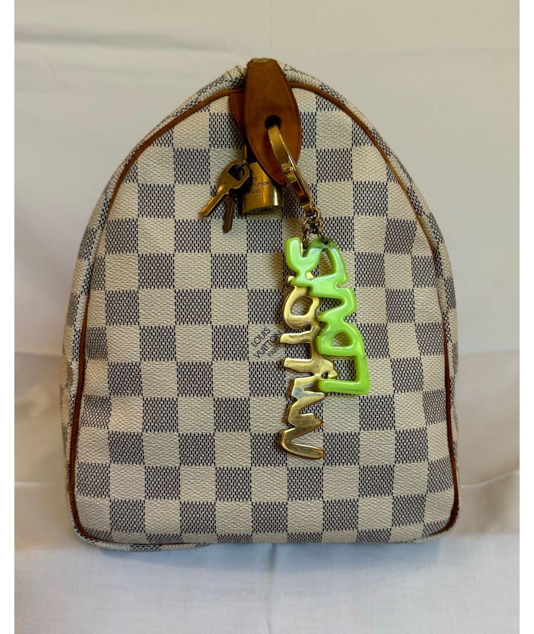 LOUIS VUITTON Бежевая тканевая сумка с короткими ручками, фото 4