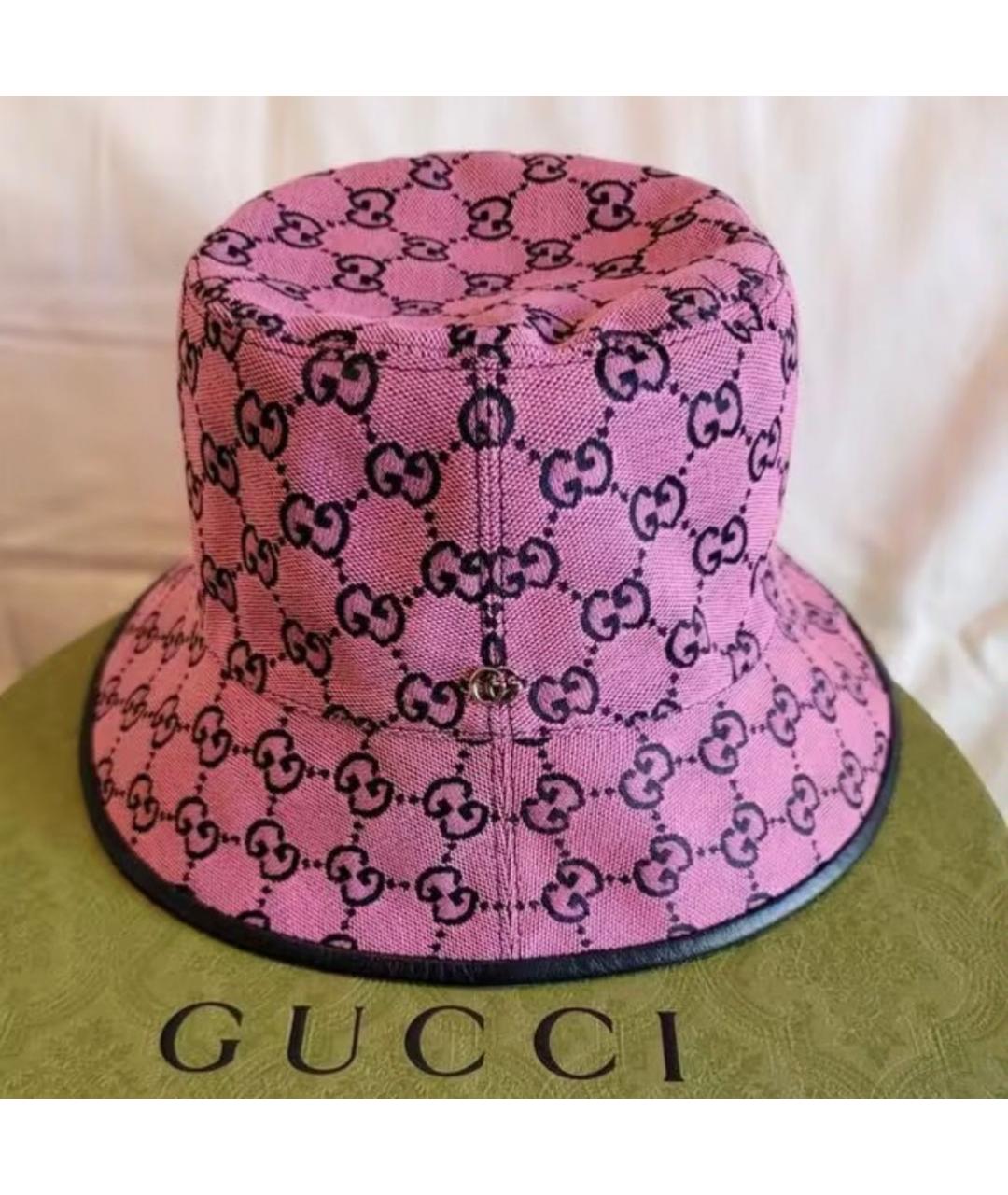 GUCCI Розовая хлопковая панама, фото 2