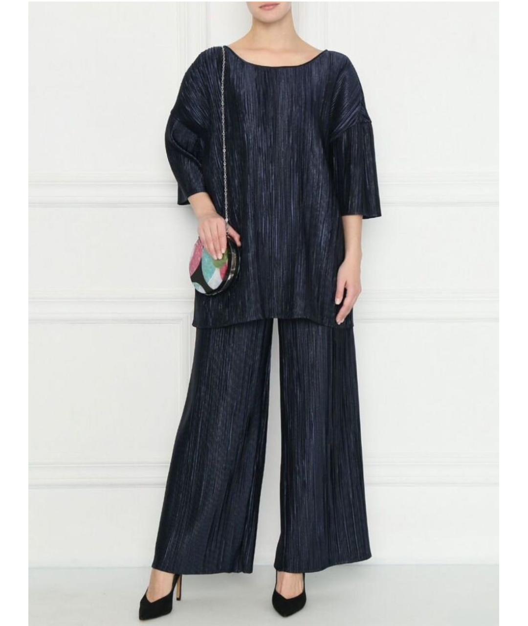 MAX MARA Синий полиэстеровый костюм с брюками, фото 6